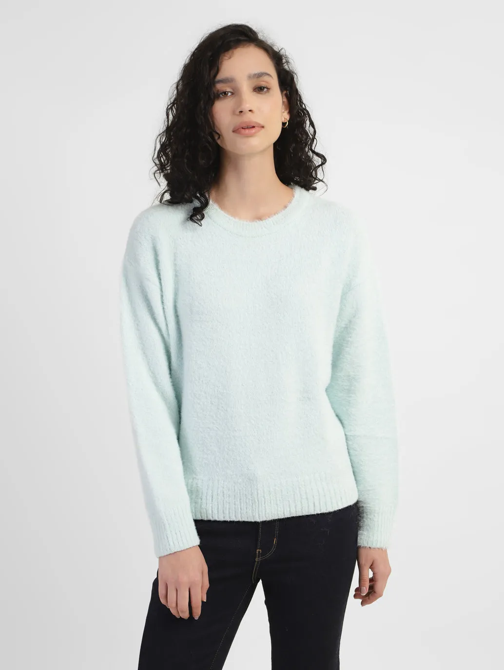 Women's Solid Crew Neck Sweater